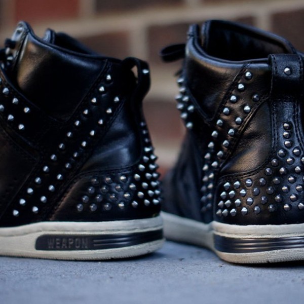 John Varvatos X Converse Weapon Studded Mid Sneakers