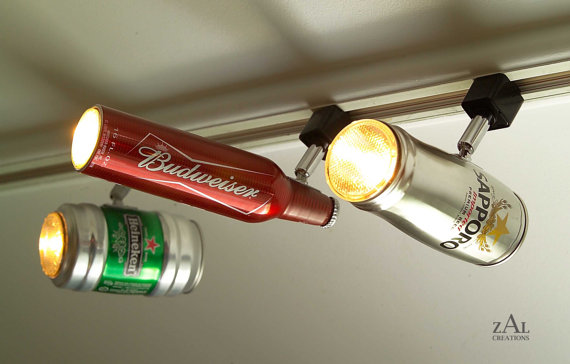 Beer can Track light head