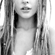 blonde dreads woman