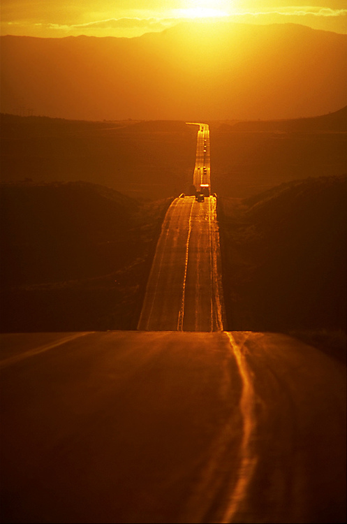 Highway into the sunset