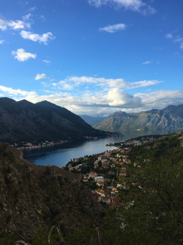 View from the top of a hike in Kator, Montenegro