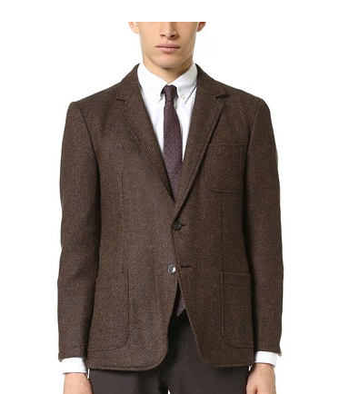 Brooklyn Tailors Unstructured Herringbone Tweed Jacket