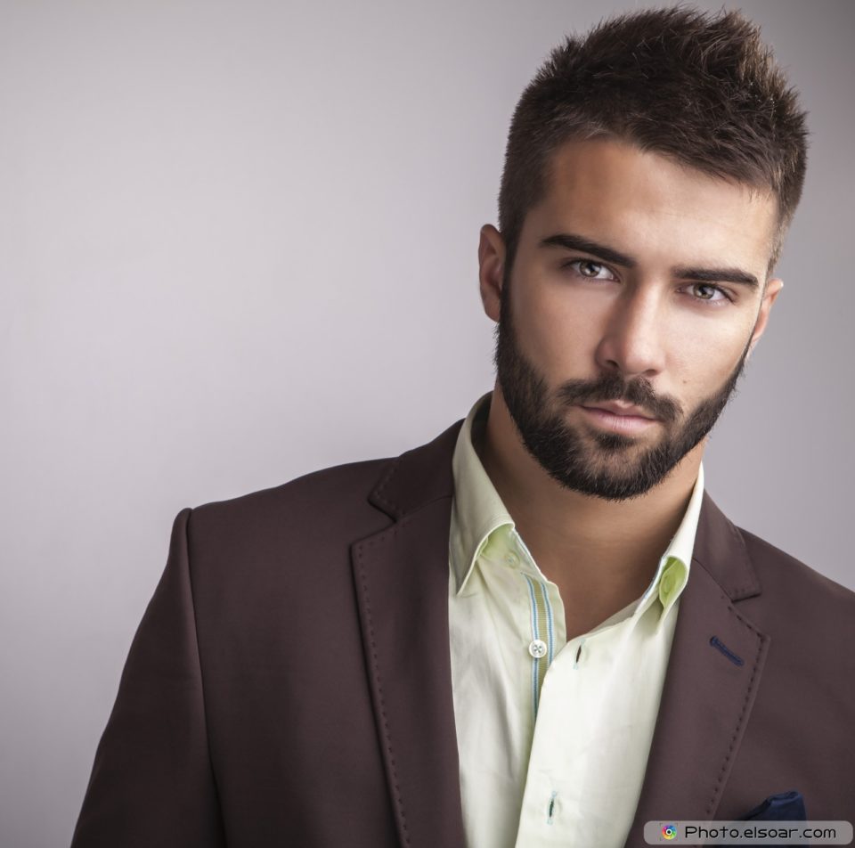Stylish bearded man