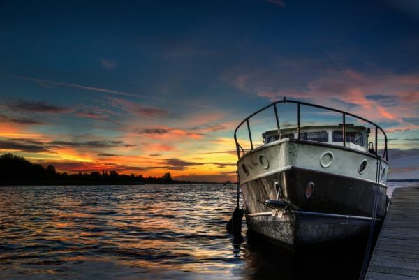 Boat at night