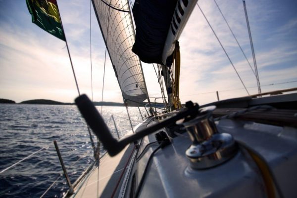 Driving a boat