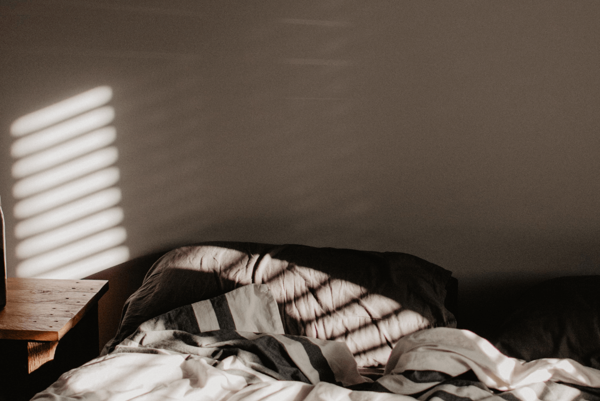 Aesthetic earth toned bed sheets.