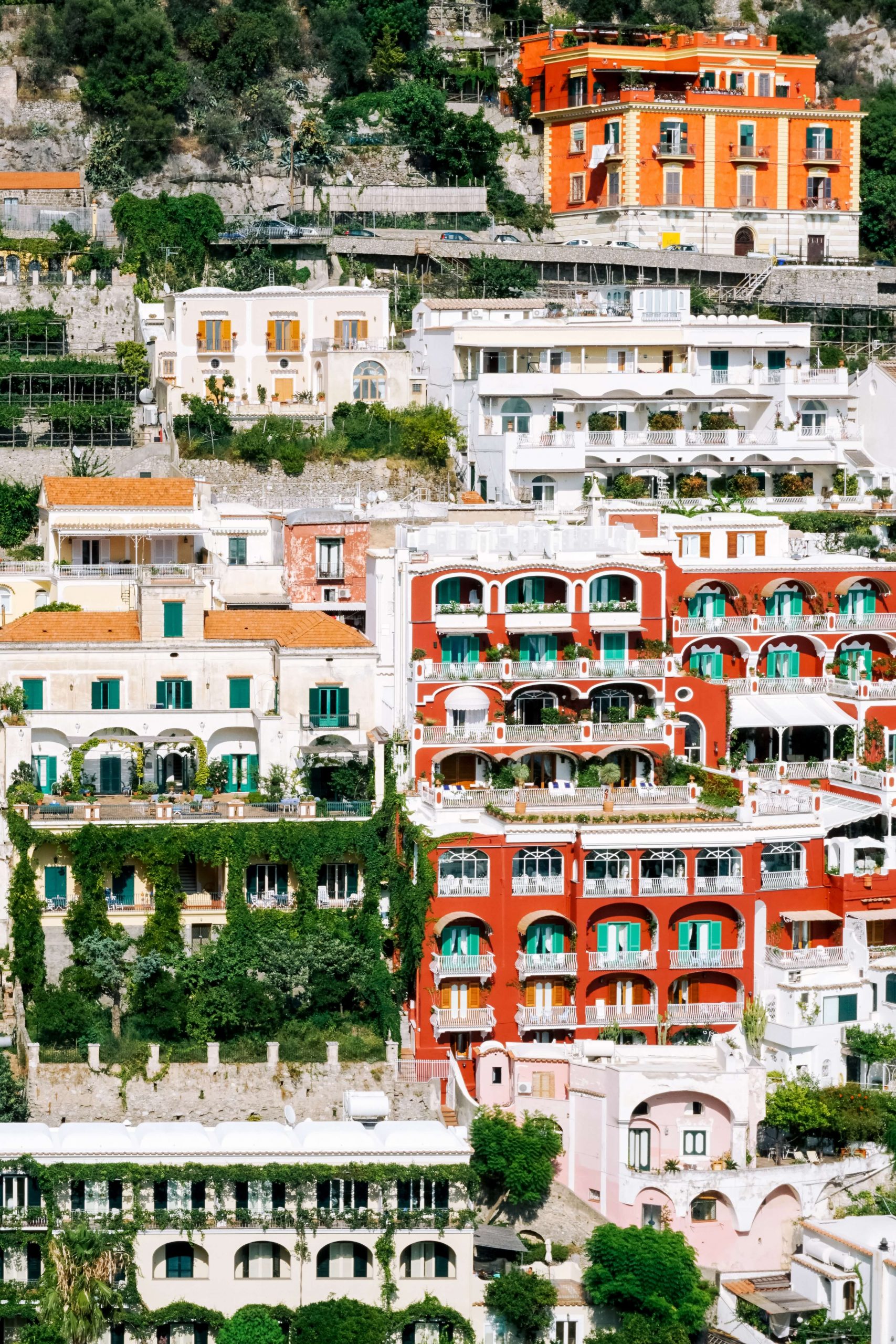 positano colourful houses