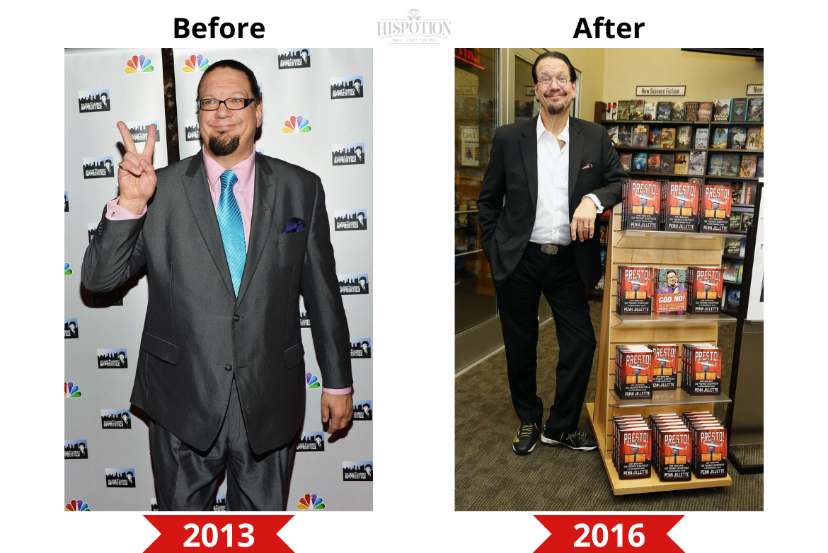 Penn Jillette Before and After weight loss