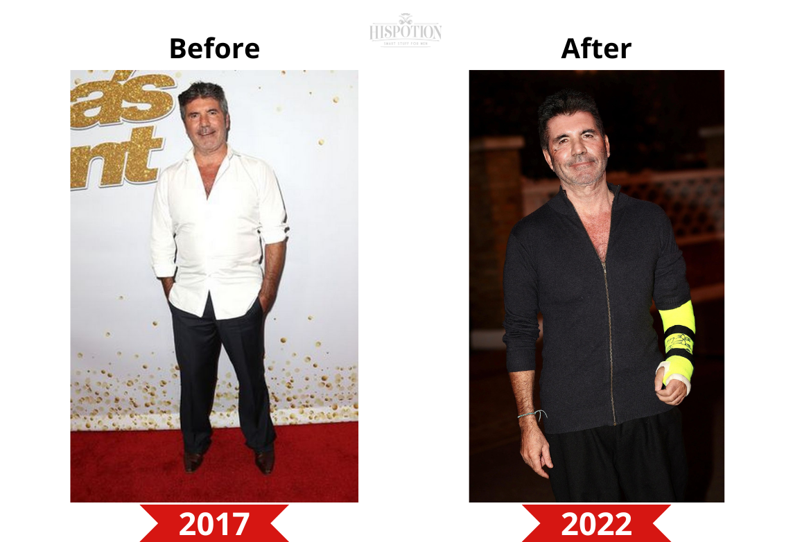 Simon Cowell before and after weight loss